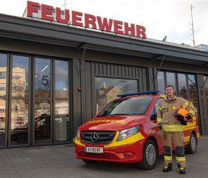 Philipp Huber, Feuerwehrmann der Berufsfeuerwehr Graz.