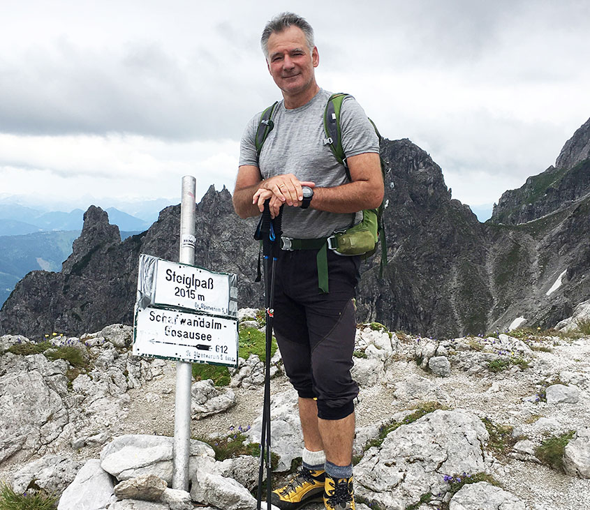 Am Foto ist Sepp Steiner, Geschäftsführer der Filiale Bergfuchs Graz zu sehen.