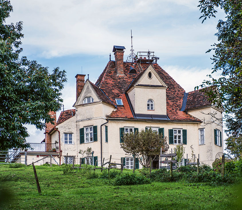 Am Foto ist das Minorien-Schlössl,Ecke Panorama- und Quellengassse in Graz, zu sehen.